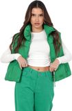 Sixth June Oversized mouwloos damesdownjack Groen