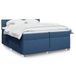 Maison Exclusive - Boxspringbed met matras, blauw, 200x200 cm, textiel