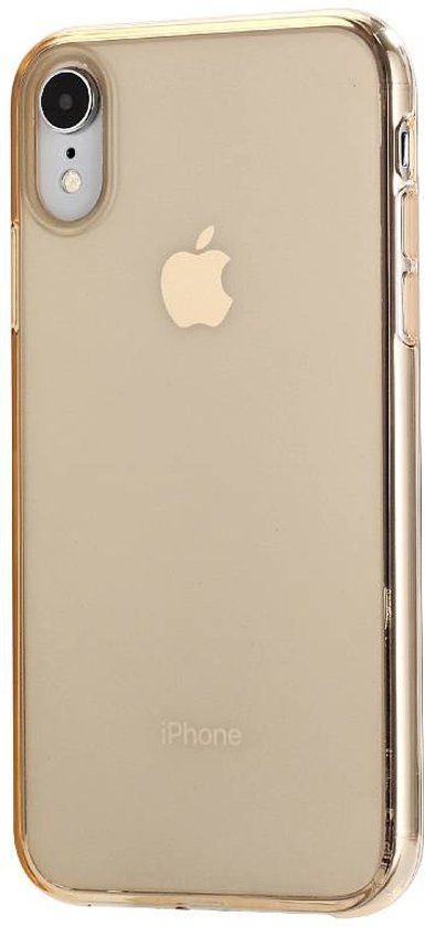 Hem iPhone XR siliconenhoesje goud - Siliconen Gel TPU - Back Cover - Hoesje iPhone XR goud doorzichtig