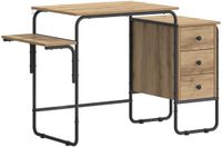 vidaXL Bureau met opslag Artisanaal eiken 120 x 50 x 75 cm