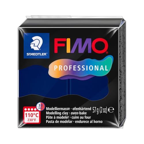 STAEDTLER FIMO Professional 8040-34 Ovenhardende boetseerklei voor professionals en kunstenaars, marineblauw