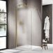 FortiFura Galeria Inloopdouche - 120x200cm - Mat Glas - Geborsteld Messing (Goud)