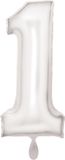 Groot Riethmüller Europe GmbH Folieballon 86cm cijfer 1 Silk White