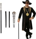 Merkloos HENBRANDT Lange Zilveren Pimp Stok 85 cm