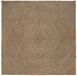 vidaXL Tapis Jute Gris 240 x 240 cm