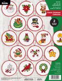 Bucilla Counted Cross Stitch Kit 2,75 inch Round 30/Pkg-Classic Christmas Ornaments (14 Count)