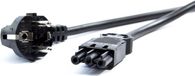 Bachmann installatiestekker stroomkabel - Wieland GST18® - CEE 7/7 - LSZH / zwart - 2 meter
