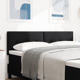 vidaXL Hoofdbord Zwart Stof 144 cm