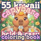 Kawaii Capybara Coloring Book