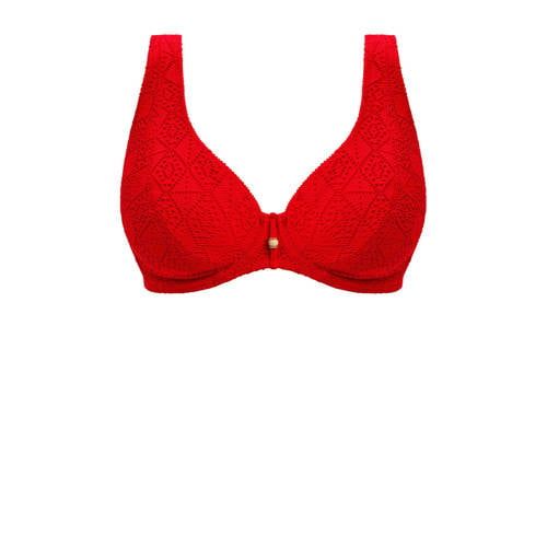 Freya niet-voorgevormde crochet beugel bikinitop Nomad Nights rood