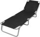 vidaXL Lit de jardin pliable acier thermolaqué noir
