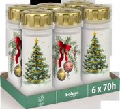 Bolsius Herdenkingslicht Wit Kerstmis 6 stuks
