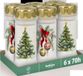 Bolsius Herdenkingslicht Wit Kerstmis 6 stuks