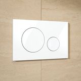 Mirlux Bedieningsplaat voor Geberit Sigma UP200/UP300/UP320 - Dual Flush - ABS Kunststof - Glans Wit - Wandmontage - Toilet Drukplaat