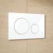 Mirlux Plaque de commande pour Geberit Sigma UP200/UP300/UP320 - Double chasse - Plastique ABS - Blanc brillant - Montage mural - Plaque de déclenchement pour WC