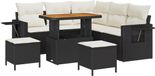 vidaXL Banc de jardin Noir Poly rotin