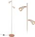 B.K.Licht BRILONER Riff - Vloerlamp - staande lamp woonkamer - staanlamp draaibar - incl. warm wit licht - h.: 141.5 cm