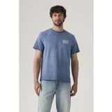 Levi's Ss Relaxed Fit Tee Distressed Serif Maat: XS | Basic T-Shirts Outlet | Hommes | Bleu