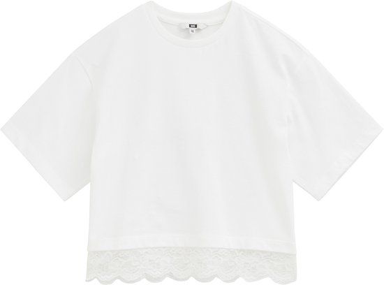 WE Fashion Meisjes T-shirt met kant