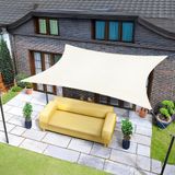Merkloos Schaduwdoek Rechthoekig 5x6m Crèmekleurig Waterdicht met UV-bescherming