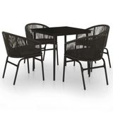 vidaXL 5-delige Tuinset - Zwart