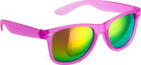 Merkloos / Sans marque Makito Western Europe Hippe zonnebril fuchsia met spiegelglazen