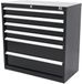 Merkloos / Sans marque HBM 6 Laden Profi Gereedschapskast - Zwart - 90 x 45 x 90 cm