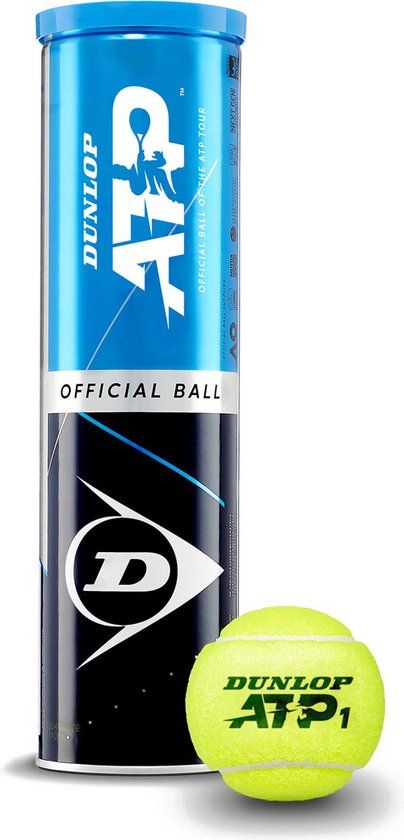 Dunlop ATP Tennisballen - Geel - 4 stuks