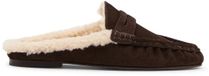 Steve Madden Rafe-F pantoufles en suède - marron foncé