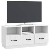 vidaXL TV-kast met lade Hoogglans Wit 102 x 34,5 x 47 cm Bewerkt hout