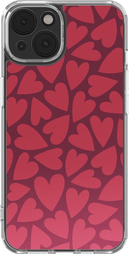 imoshion Hoesje - Geschikt voor Apple iPhone 14 - Design hoesje - Hearty Coral Dust