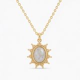 Deja Jewels - Dames ketting met hanger - Goudkleurig edelstaal