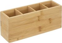 5Five Make-up organizer - 4 vakken - 22,5 x 7 cm - bamboe