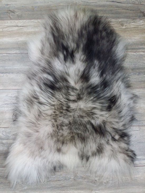 IJslands Schapenvacht Zwart Wit MIX (100cm) - 100% ECHT - Eco Gelooid - Schapenvel