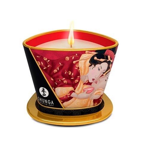 Shunga Massagekaars Aardbei 170 Ml