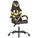 Fauteuil de jeu similicuir noir et or