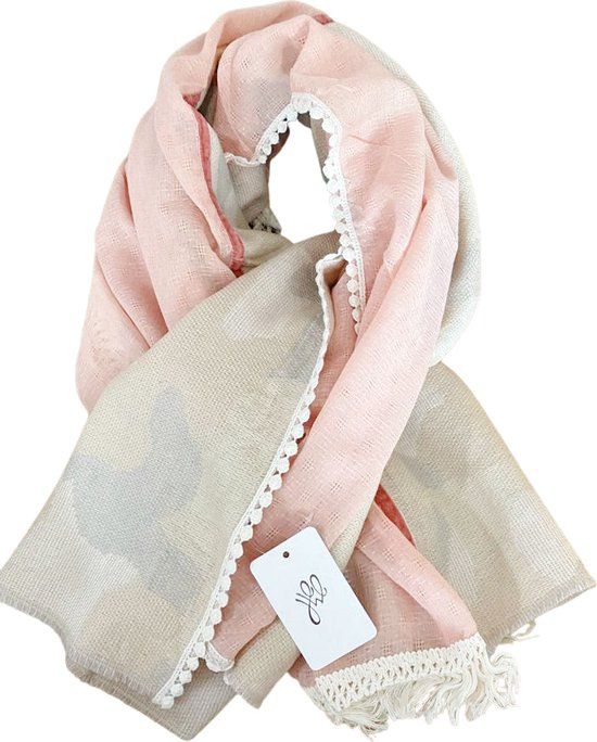 Yehwang Scarf Squared - Pink - 120 x 130 cm - Women's Scarf