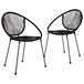 VidaXL Tuinstoelen 2 stuks PVC-rattan zwart