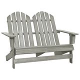VidaXL Fauteuil de jardin 2 places Adirondack sapin massif gris