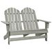 VidaXL Fauteuil de jardin 2 places Adirondack sapin massif gris