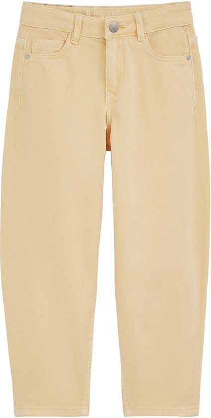 WE Fashion Meisjes barrel jeans lichtgeel