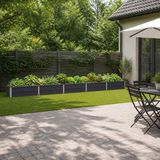 vidaXL Verhoogde Tuinbak Antraciet 400 x 40 x 24 cm Staal
