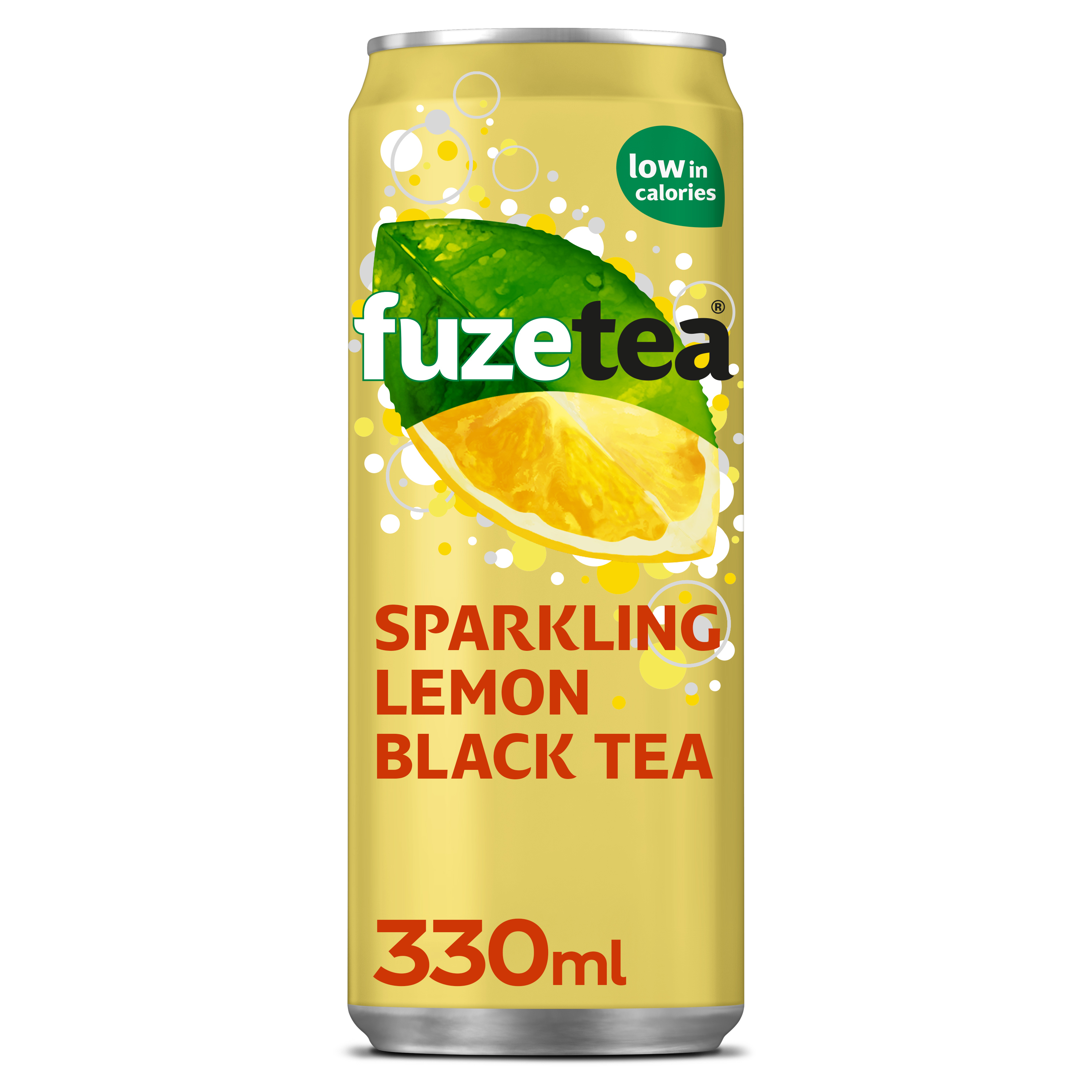 Fuze Tea Fuze Tea Sparkling Lemon Black Tea Frisdrank 0,33 L Blik