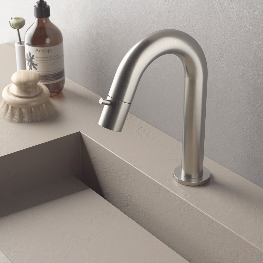 hotbath Dude fonteinkraan U001 geborsteld nikkel U001GN