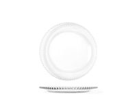 H&H Collier set 12 ronde borden van glas, transparant, Ø 18,5 cm