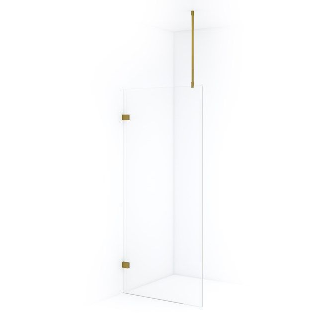 Maxaro Inloopdouche Diamond 90cm 8mm Helder Veiligheidsglas Goud
