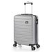 SKPAT Koffers Set van hardcase koffers met 4 wieltjes, met grote koffer, ruimbagage, reisbagageset, met combinatieslot, Zilver, informeel