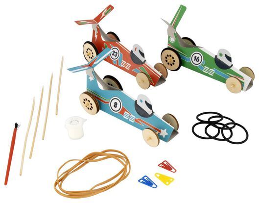 HEMA Rubber Band Racers Knutselpakket- 3 Stuks