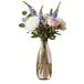 Home & Styling Bloemenvaas - gerecycled glas - 14 x 39 cm - roze transparant