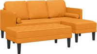 vidaXL Canapé Jaune Foncé Polyester
